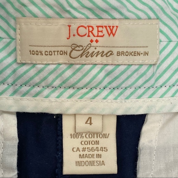 💥4/$25💥J. Crew Broken-in Low-Rise Navy Shorts 4 - Picture 6 of 8